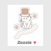CUTE CAT CAT LOVERS HAT, FLOWER CAT  STICKER (Vel)