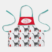 Cute Cat Cats Merry Kerstrode witte Kinderen Apron Schort (Voorkant)