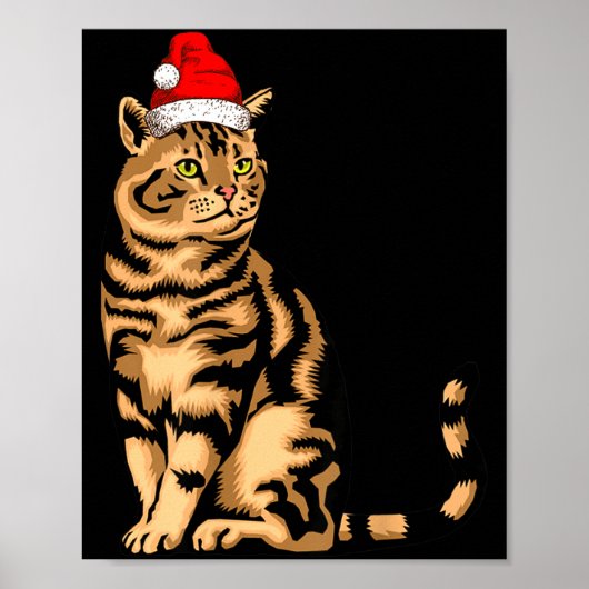 Cute Cat Christmas Shirt For Women Men Kids , Funn Poster (Voorkant)