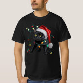 Cute Cat Christmas T-shirt (Voorkant)