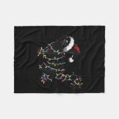 Cute Cat Christmas Tree Lights Funny Santa Kitten  Fleece Deken (Voorkant (Horizontaal))