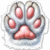 Cute cat claw custom-cut vinyl sticker – decorate  (Voorkant)