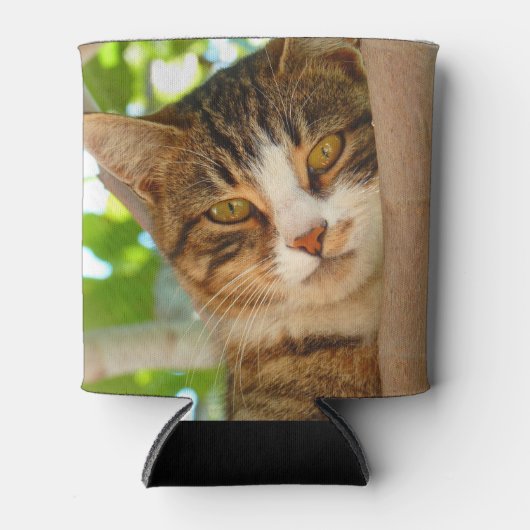 Cute Cat Climbing a Tree Blikjeskoeler (Voorkant)