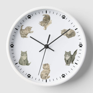 Cute Cat Clock