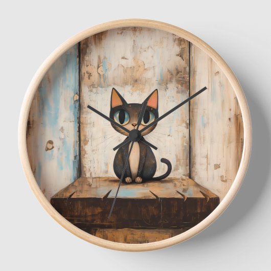 Cute Cat Clock (Voorkant)