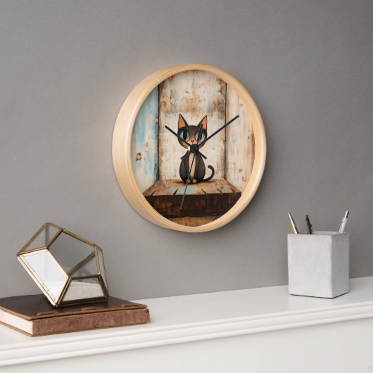 Cute Cat Clock (Kantoor)