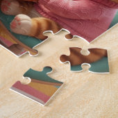 Cute Cat Coder Prestatie Legpuzzel (Zijkant)