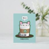 Cute Cat Coffee Briefkaart (Staand voorkant)