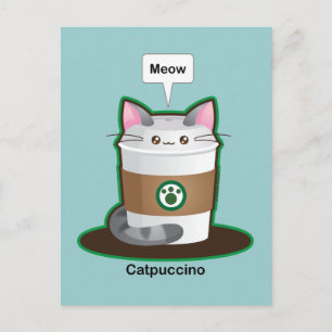 Cute Cat Coffee Briefkaart