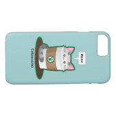 Cute Cat Coffee Case-Mate iPhone Case (Achterkant (Horizontaal))