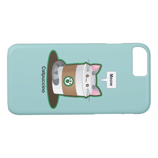 Cute Cat Coffee Case-Mate iPhone Case (Achterkant (Horizontaal))