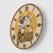 Cute Cat Coffee Grote Klok (Hoek)