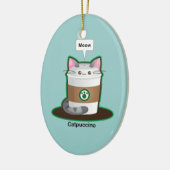 Cute Cat Coffee Keramisch Ornament (Links)