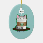 Cute Cat Coffee Keramisch Ornament (Voorkant)