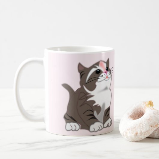Cute Cat Coffee-Mok Koffiemok (Met donut)