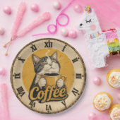 Cute Cat Coffee Papieren Bordje (Feest)