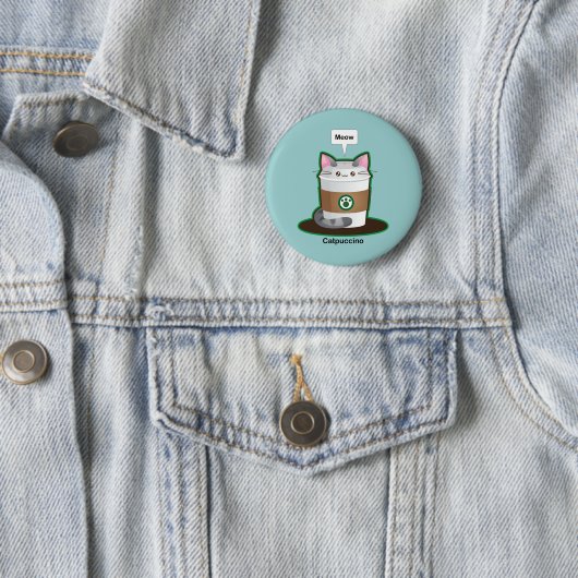 Cute Cat Coffee Ronde Button 5,7 Cm (In situ)