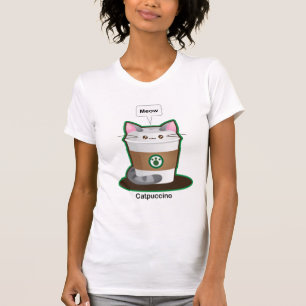 Cute Cat Coffee T-shirt