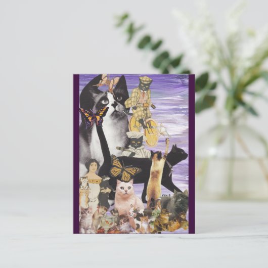 Cute Cat Collage 4 Briefkaart (Staand voorkant)