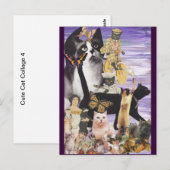 Cute Cat Collage 4 Briefkaart (Voorkant / Achterkant)