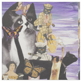 Cute Cat Collage 4 Stof