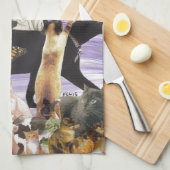 Cute Cat Collage 4 Theedoek (Quarter Fold)