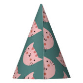 Cute Cat colorful Birthday Feesthoedjes (Achterkant)