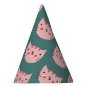 Cute Cat colorful Birthday Feesthoedjes (Rechts)