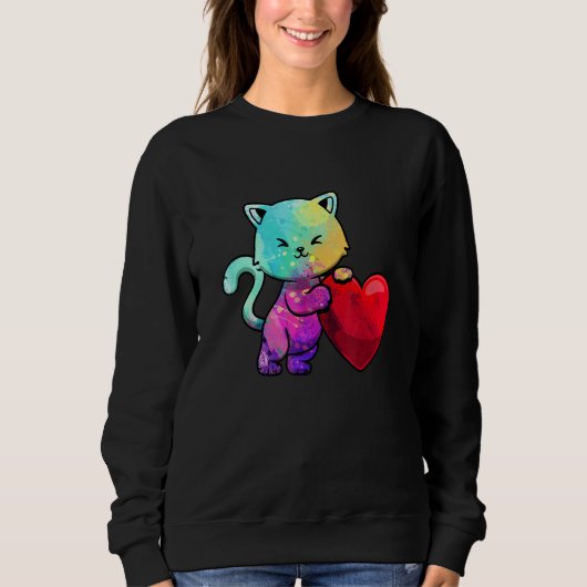 Cute Cat Colorful Pop Kitten Adoption Kitten Trui (Voorkant)