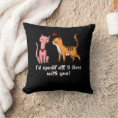 Cute Cat Couple Funny Kittens Valentijnsdag Kussen (Deken)