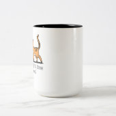 Cute Cat Couple Funny Kittens Valentijnsdag Tweekleurige Koffiemok (Center)