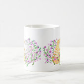 Cute Cat Couple snuggling in flowers Cat Lover Koffiemok (Center)