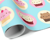 Cute Cat Cupcakes Cadeaupapier (Rol Hoek)