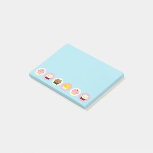 Cute Cat Cupcakes Post-it® Notes (Schuin)