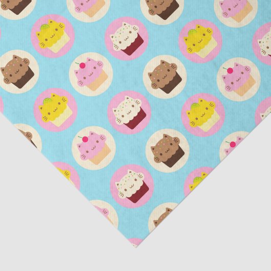 Cute Cat Cupcakes Tissuepapier (Detail)
