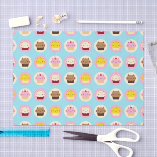 Cute Cat Cupcakes Tissuepapier (Craft)