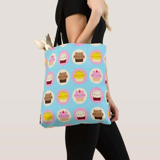 Cute Cat Cupcakes Tote Bag (Dichtbij)