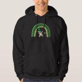 Cute cat dabbing St Patrick s day rainbow Hoodie (Voorkant)