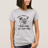 Cute Cat dat is wat ik lees boeken T-shirt (Voorkant)