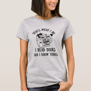 Cute Cat dat is wat ik lees boeken T-shirt