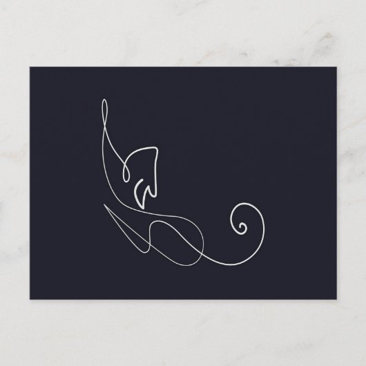 Cute Cat Design | Kat Lovers Aankondigingskaart (Voorkant)