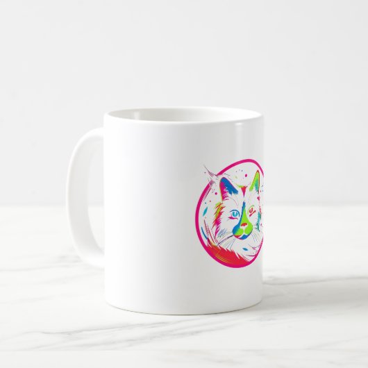 cute cat design koffiemok (Voorkant links)