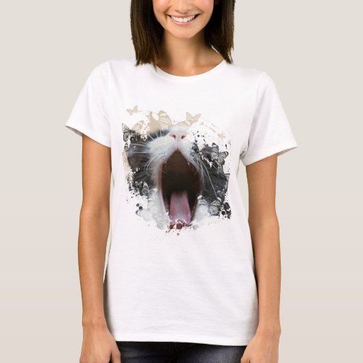 Cute Cat Design T-shirt (Voorkant)