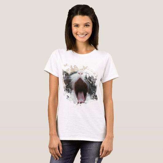 Cute Cat Design T-shirt (Voorkant volledig)