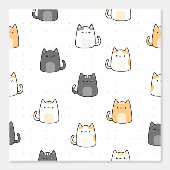 Cute Cat Designs for Your Kid Room Behang (Voorkant)