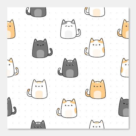 Cute Cat Designs for Your Kid Room Behang (Voorkant)