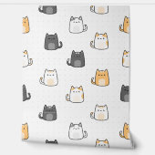 Cute Cat Designs for Your Kid Room Behang (Afrollen)