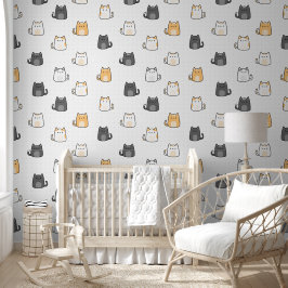 Cute Cat Designs for Your Kid Room Behang