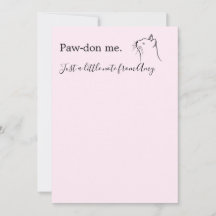 Cute cat die "Pardon me" roze vraagt