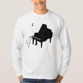 Cute Cat die Piano T-Shirt Funny Musician Art spee (Voorkant)